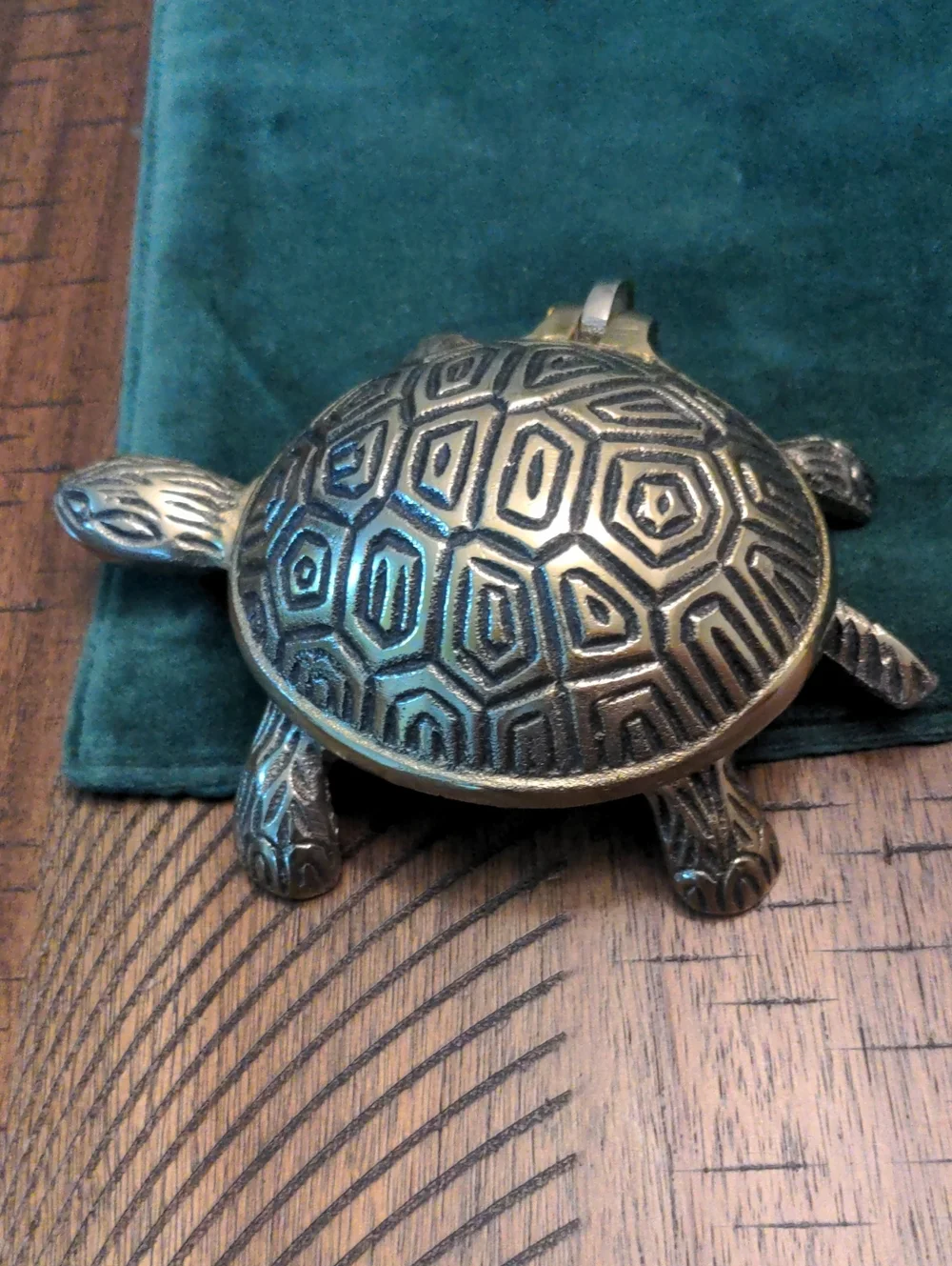 Antique gold Turtle Trinket Box